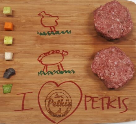 Menu de cordero para perros de raza toy, alimentación natural